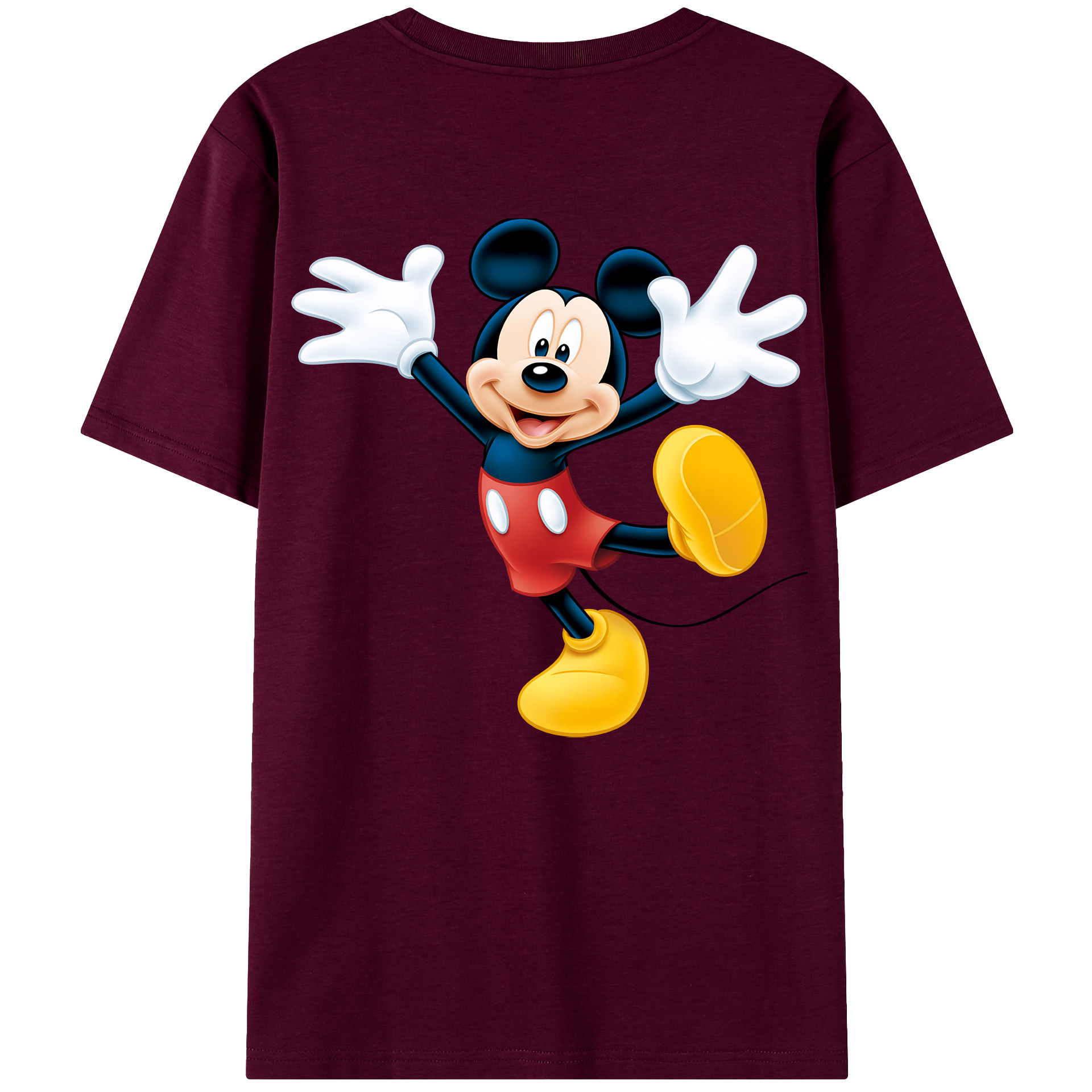 ミッキーマウス Mickey Mouse レディース半袖Tシャツ(バックプリント)